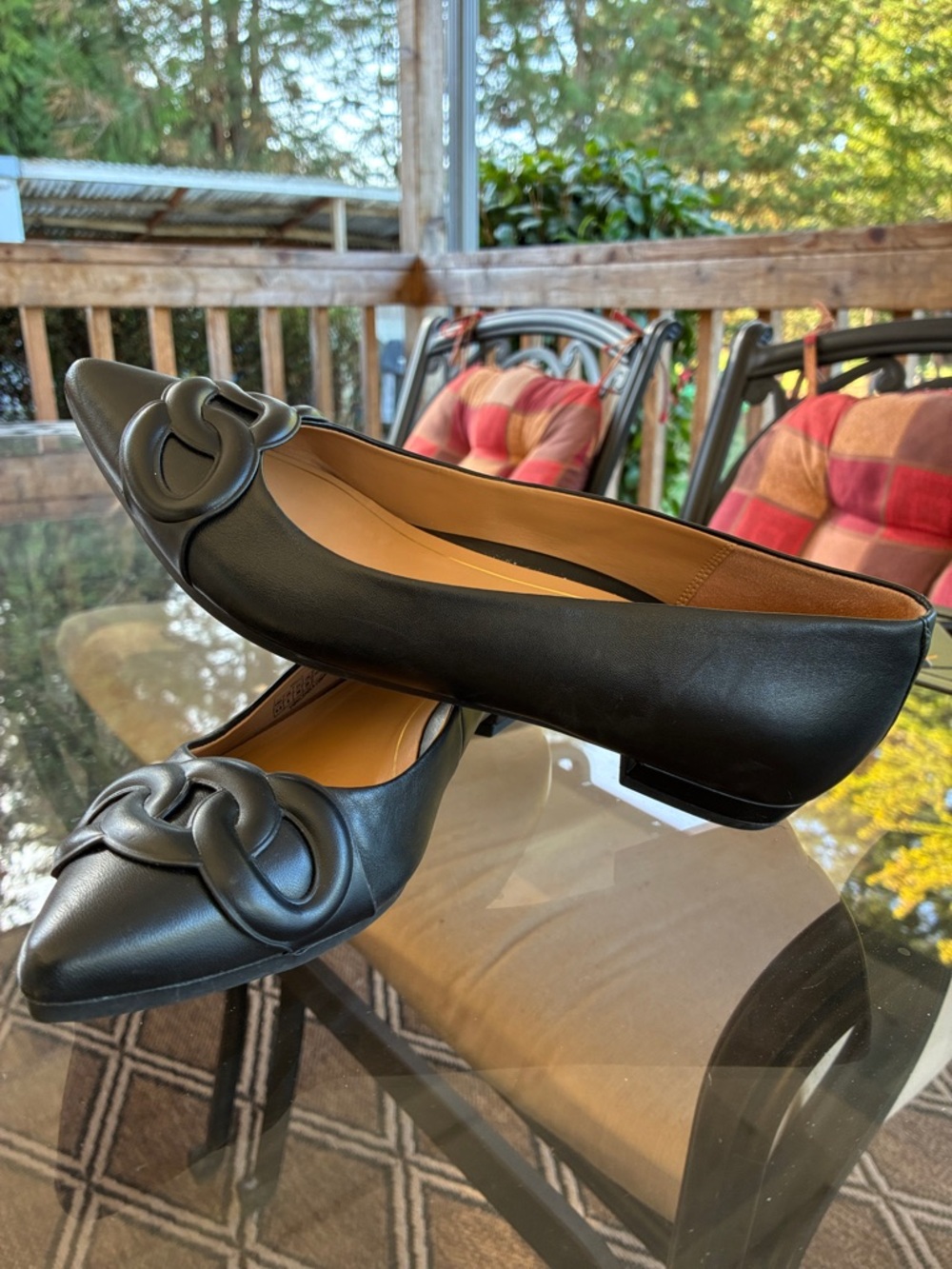 Vionic Arielle black pointy toe flats size 8.5 - Picture 4 of 10